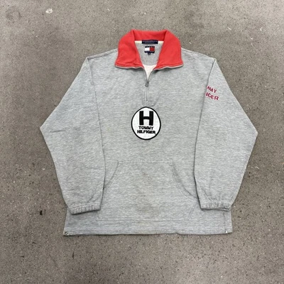 Pullover polar vintage Tommy Hilfiger Athletics 1/4 cremallera talla grande Foto 1 de 4