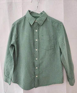 Cherokee Boys Size Small 5-6 Green Check Button Up Shirt - Picture 1 of 3