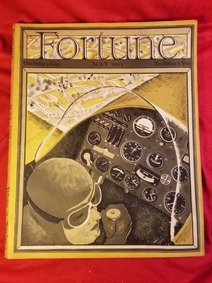 1933 May Fortune Magazine Art Deco Airplane Air Travel Car Alcohol Ad 1930s vtg  - Image 1 of 4