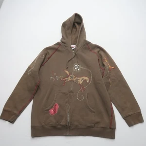 Roper Womens Zip Hoodie Size 1X Horses Embroidered Novelty Full Zip Sweatshirt - Picture 1 of 11