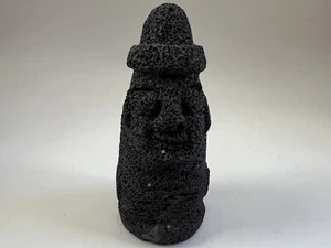 Vintage Tomb Tiki Hawiian Lava Rock Carved God Sculpture Statue Figurine - Picture 1 of 10