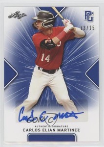 2021 Leaf Perfect Game National Showcase Blue /15 Carlos Elian Martinez Auto
