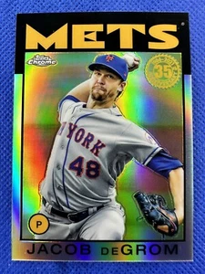 2021 #86BC-23 Jacob DeGrom Topps Cromo Béisbol 1986 35 Aniversario Mets - Imagen 1 de 2
