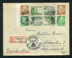 R-Beleg mit SST vom 9.1.38 mit ZD ( 29467 ) - Bild 1 von 1