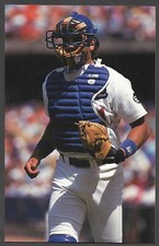 1993 BARRY COLLA Mike Piazza DODGERS  UNSIGNED  3-1/2 x 5-1/2  PHOTO POSTCARD #7