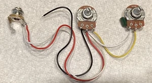 SAPHUE PB Bass Wiring Harness Prewired Kit for Precision Bass Guitar Big 250K... - Picture 1 of 1