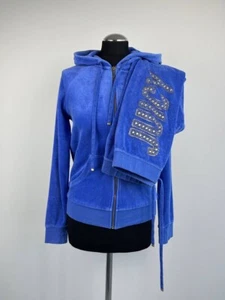 Juicy Couture Velvet Velour blau Trainingsanzug Größe XS (0161) - Bild 1 von 12