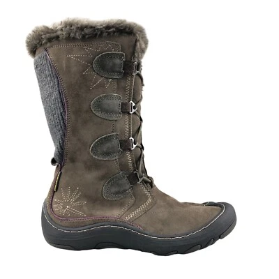 Botas para mujer Privo by Clarks talla 7M cuero marrón gamuza impermeables media pantorrilla Foto 1 de 4