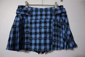 Dangerfield blue/black skirt with inbuilt shorts size 14 - Picture 1 of 2