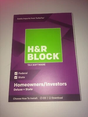 H&R Block Tax Software Deluxe + State 2018 Tax Software - Image 1 of 4