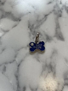 "Ciondolo Cucciolo Strass Cane Digger Blu per Collare 0,75"" x 0,5" - Foto 1 di 3