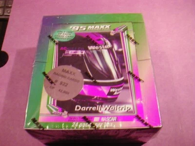 1995 MAXX PREMIER PLUS NASCAR  RACE CARDS SEALED HOBBY BOX  24 PKS. - Image 1 of 2