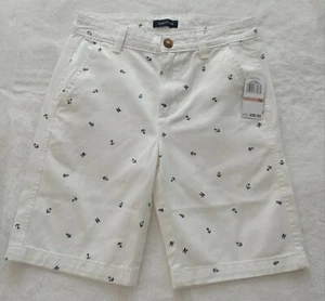 Nautica Boys White Anchor Print Shorts Size 12 - Picture 1 of 3