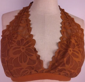 Flirtitude RN 93677 Brown Wireless Halter Strap Bralette Size L             (50) - Picture 1 of 14