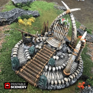 Trono Jefe de Guerra - Terreno Tribal - Terreno de Mesa Fantasía  - Imagen 1 de 7