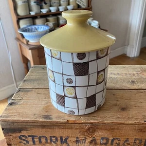 Vintage Midwinter Jessie Tait Homespun – Lidded Storage Jar / Canister – - Foto 1 di 6