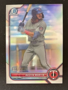 Austin Martin | 2022 | Topps Bowman | Chrome Refractor 158/499 | Minnesota Twins - Picture 1 of 3