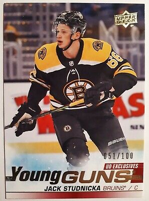 JACK STUDNICKA EXCLUSIVES 2019-20 Upper Deck YOUNG GUNS 051/100 RC BRUINS  #473
