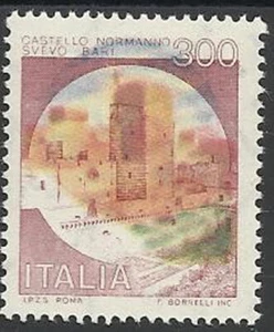 Castelli Lire 300 Varieties Center Color Printing Moved - Photo 1 sur 1