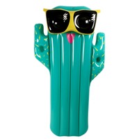 INFLATABLE CACTUS POOL FLOAT PARTY GIANT FLOATIE RAFT LOUNGE WITH 3D PILLOW TOY