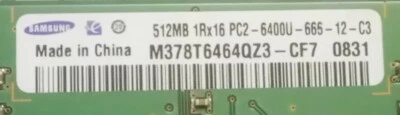 RAM - 512MB DDR2 667MHZ Desktop Computer Memory - Samsung M378T6464QZ3-CF7-0831 - Image 1 of 2