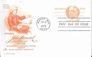 ArtCraft # UX75 John Hancock  postal card - Picture 1 of 1