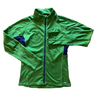 Salomon Womens Zip Up Jacket Acti Therm Fleece Baselayer Ski Cycling Green Small - Picture 1 of 8