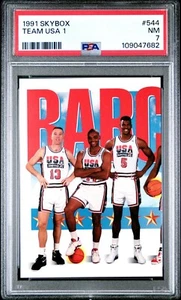 1991-92 Skybox Team USA - Mullin / Barkley / Robinson - #544 - PSA 7 - Picture 1 of 2