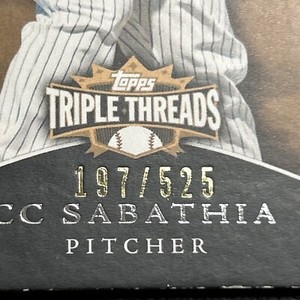 #86 Cc Sabathia New York Yankees,￼2009 topps triple threads/525,￼B35￼d