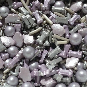 Gothic Streusel, natürlich farbige essbare Süßigkeiten, Halloween Tortendeko, - Bild 1 von 1