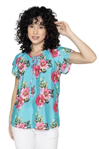 HAPPY BAY Women's Dressy Short Sleeve Top Summer Party Business PleatedT Shirts - Picture 1 of 3