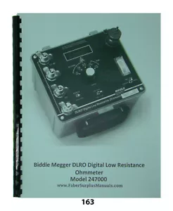 Biddle DLRO 247000 Digital Low Resistance Ohmmeter Manual - Picture 1 of 10