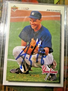 yankees jim leyritz signed card ud autographed - Picture 1 of 1