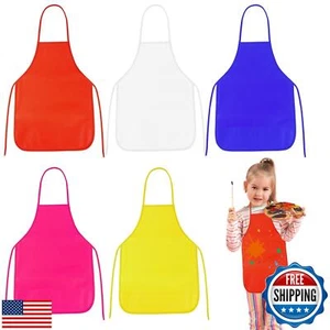 PLULON 5 Pcs Kids Aprons for Painting, Painting Apron Bulk for Kids Art Smock - Picture 1 of 5
