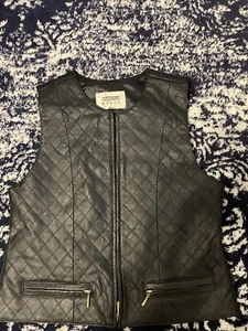 Vintage Damen Lederweste schwarz Medium Hamilton Manor - Bild 1 von 4