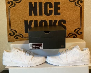 Größe 12,5 - Jordan 1 Low Triple White 2020! Nagelneu nie anprobiert! - Bild 1 von 5