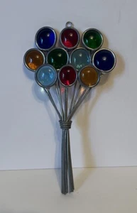 Vintage Tiffany Stil Buntglas Collectors Society zehn Ballons Sonnenfänger - Bild 1 von 3