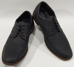 Zapatos de vestir Perry Ellis Portfolio Thom para hombre talla 8 cuero Oxford negro con cordones - Imagen 1 de 13