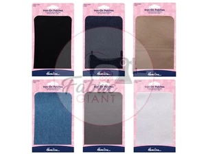 Hemline Denim Iron-On Patches For Mending or Repair 10cmx15cm - Picture 1 of 23