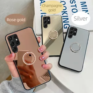 Funda trasera con soporte de anillo de diamantes brillantes para Samsung S24 Ultra S23 S22+ - Imagen 1 de 14