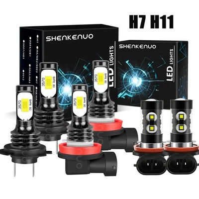 For Mazda 6 2009-2010 6X 6000k LED Headlight High Low Beam Fog Light Bulbs Kit - Image 1 of 4