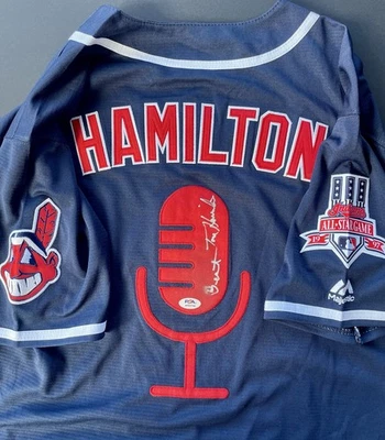 Tom Hamilton Signed Autographed Cleveland Indians Jersey Guardians Psa/Dna Coa - Image 1 of 4