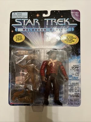Star Trek Holodeck Series Sheriff Worf Playmates Action Figure 1995 Skybox Card - Image 1 of 2
