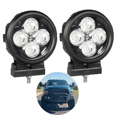 2X 4" Round 40W LED Work Light Spot Beam Headlight Driving Fog Lamp Off-Road SUV Foto 1 de 4