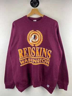 Vintage 90s NFL Logo 7 Washington Redskins Burgundy Crewneck Size XL - Image 1 of 4