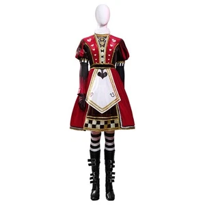 Alice Madness Returns Cosplay Red Costume Gothic Halloween - Velvet Version - Picture 1 of 28