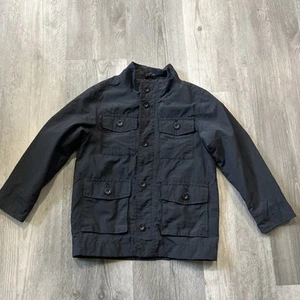 Old Navy Tech Field Jacket Boys XSmall Black Utility Pocket Nylon Water Resist - Picture 1 of 10
