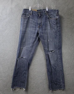 Gap Standard Fit Blue Jeans RN 54023 Distressed Faded 35x32 - Picture 1 of 12