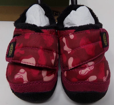 NIB KEEN Toddler/Kids Howser Low Wrap Shoe-Jam/Rhubarb-Pink Camo #1025611-Size 5 - Image 1 of 4