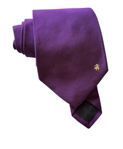 Cravatta BROOKS BROTHER seta viola con emblema oro NUOVISSIMA - Foto 1 di 3